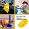 HOUSEGADS Jumbo Yellow Duster 100% Cotton Cleaning Cloth Premium Quality Washable Reusable - Multi Purpose Kitchen Dusting Cloth Heavy Duty Polishing Cloth 35 x 45 cm (36) view 4