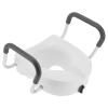 Adjustable Raised Toilet with Non-Slip Armrest, Bathroom Accessories for Disabled and Elderly, Aluminum Alloy Booster view 2