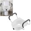 Adjustable Raised Toilet with Non-Slip Armrest, Bathroom Accessories for Disabled and Elderly, Aluminum Alloy Booster view 4