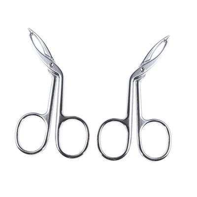 Beatifufu 2pcs Stainless Steel Eyebrow Tweezers Oblique Head Eyebrow Clip for Facial Hair Removal Daily