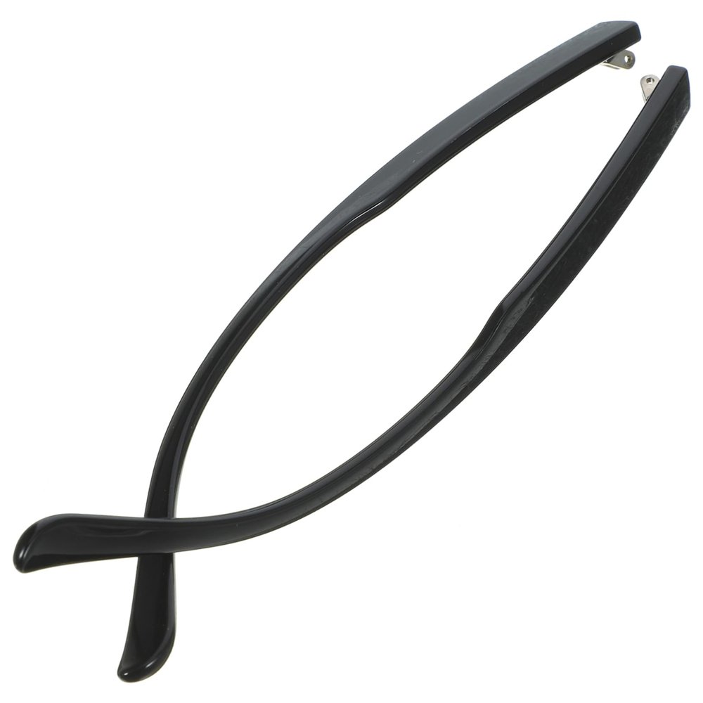 BCOATH Universal Replacement Eyeglasses Arms Tr90 Glasses Leg Parts 9mm Width Glossy Black Pair for Glasses Repair and Frame Maintenance