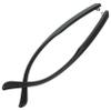 BCOATH Universal Replacement Eyeglasses Arms Tr90 Glasses Leg Parts 9mm Width Glossy Black Pair for Glasses Repair and Frame Maintenance view 1