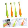 Mikinona Cartoon Soft Bristle Kids Toothbrush 4pcs Set Carrot and Radish Design Toddler Manual Tooth Brush for Home and Travel Use view 3
