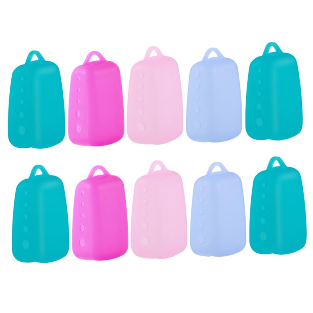 Anneome Silicone Toothbrush Cover Cap Set 10pcs Waterproof Dustproof Protective Toothbrush Head Covers for Travel Outdoor Bathroom Use Random Color