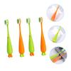 MERRYHAPY 4pcs Cartoon Toothbrush Boys and Girls Soft Bristle Carrot Design Toothbrush for Boy Girl Teething view 4