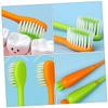 Gogogmee 4pcs Cartoon Soft Bristle Kids Toothbrush Set for Daily Use, Ergonomic Manual Children Toothbrushes, Lovely Carrot Radish Design for Boys and Girls Oral Care view 4