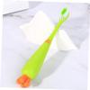 WOONEKY Kids Toothbrushes 4pcs Soft Bristle Carrot and Green Radish Design Manual Tooth Brushes for Toddlers Childrens Oral Care Set view 4