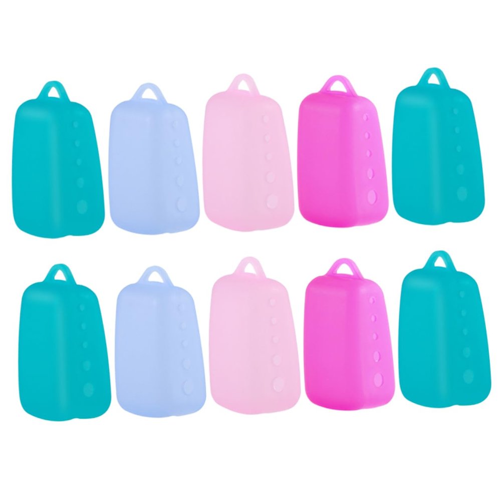 BCOATH Silicone Toothbrush Covers 10pcs Set Waterproof Protective Caps Travel Portable Toothbrush Head Holders for Outdoor Camping and Daily Oral Care Random Color