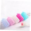 BCOATH Silicone Toothbrush Covers 10pcs Set Waterproof Protective Caps Travel Portable Toothbrush Head Holders for Outdoor Camping and Daily Oral Care Random Color view 2