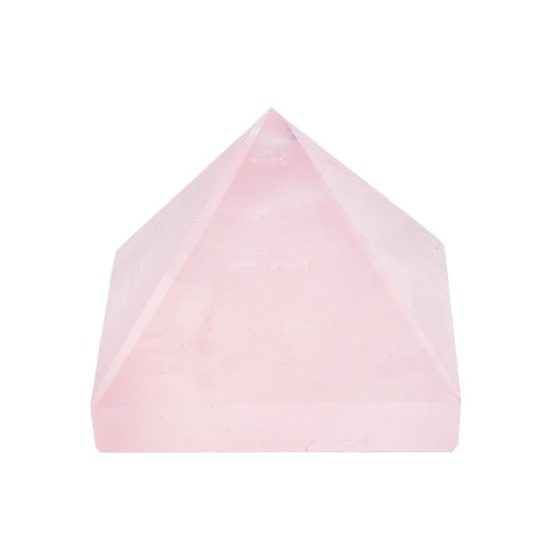 1PC Natural Rose Quartz Pyramid Crystal Quartz Energy Healing Stone Reiki Chakras Meditation Home Decor Crafts