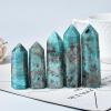 1PC Natural Amazonite Smoky Quartz Symbiotic Crystal Healing Stone Obelisk Ornament for Home Decor Energy Stone(60-70mm) view 3