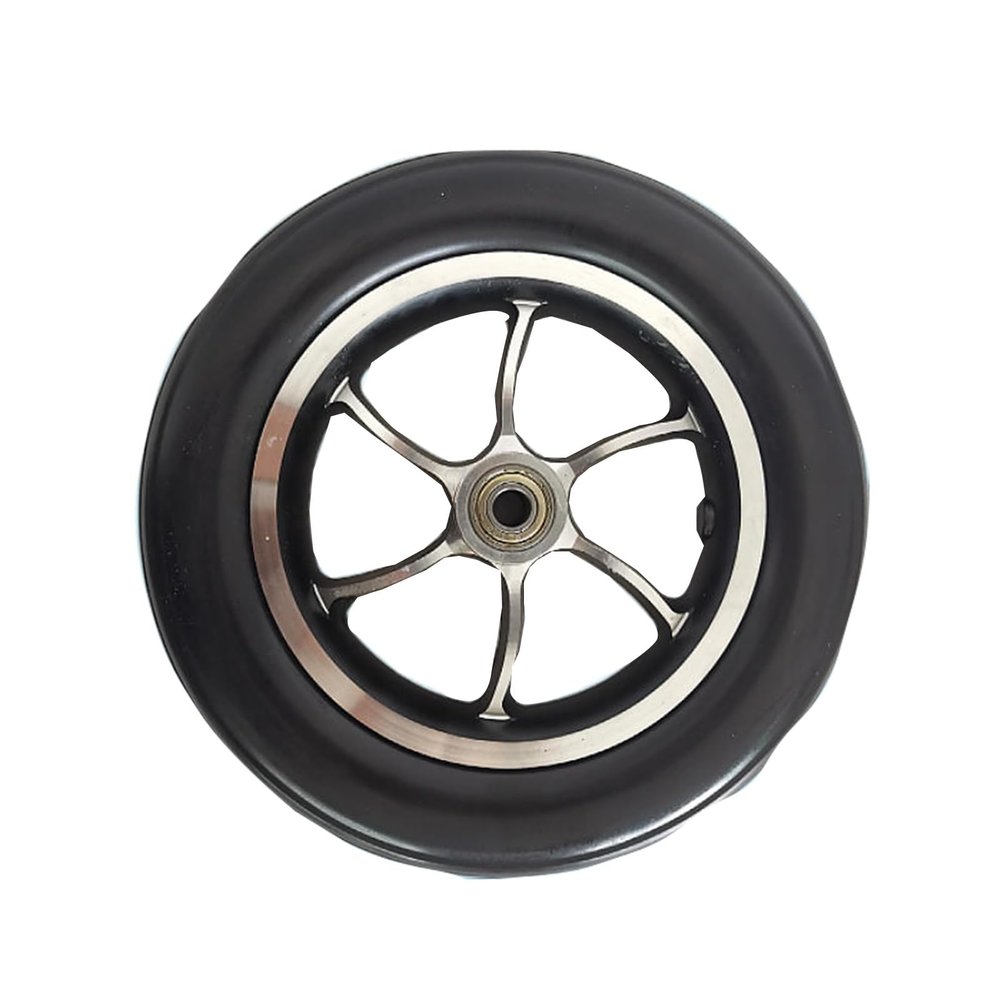 10-inch Electric Wheelchair Wheel with Bearing Shock-Absorbing Universal Wheel Solid Tire Front Wheel Stable and Safe(Solid tire)
