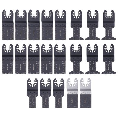 21Pcs Oscillating Cutting Wheel Kit for Woodworking with Quick Release and Straight Multitool Blades, Ideal for Cutting Wood and Plastic, Includes Size Marks for accurate Cutting,