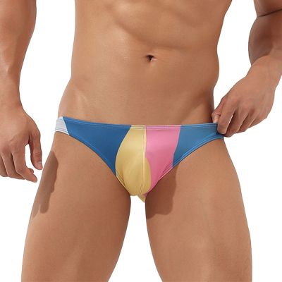 Mens Briefs Men's Thong Underwear Comfortable and Breathable Underwear Sexy Pouch Underpants for Mens Suitable for Daily Sports Outdoor Blue