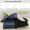 Cone Coffee Filter Holder, Filter Paper Holder Box with Lid Dustproof and Moistureproof, Coffee Filter Container for Coffee Bar/Home/Office, Compatible with #1/#2/V60 Coffee Filter (black) view 3