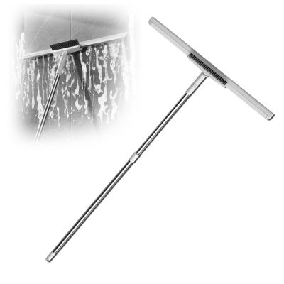 RYJYQYX Rubber Broom for Pet Hair Hardwood Floor, Multifunction with 49 Long Handle Floor Squeegee for Tile Floor, Squeegee Mop for Floor for Concrete Floor,Bathroom Tile