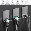 2Pcs Razor Holder for Shower, 304 Stainless Steel Razor Stand with Strong Adhesive, Waterproof, Shower Razor Holder for Bathroom, Living Areas - No Drilling, Silver view 3