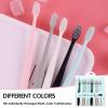 100 Pcs Disposable Toothbrushes Individually Wrapped,Soft Bristle Family Pack Toothbrush Small Head with individual lids,Travel Disposable Toothbrush Set for Guest,Camping,Hotel,Donation,5 Colors view 2