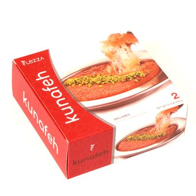 Lezza Kunefe with Pistachios and Mozzarello Turkish Dessert in pack 2 pcs - zel Knefe Turk Tatls 2li Paket 290 Gr by BAKKALIM UK