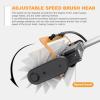 agreilduite Outdoor Water Fed Telescopic Electric Brush with 60cm Electric Rotation Brush(2pcs)/3.5m Telescopic Pole/20m Extension Hose,Solar Panel Cleaning Telescopic Rod for Window&Billboards view 3