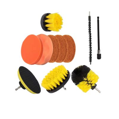 12 Pcs Cleaning Brush Attachment Set For Cleaning Power Scrubber Brush Pad Sponge Kit With Extend Attachment For Bathroom Carpet