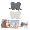CORHAD 4pcs Water Absorbing Felt Sauna Mittens and Exfoliating Gloves Set for Sauna and Shower, Heat Insulation Hand Protection Mitts, Grey and White Bath Scrubbing Accessories view 2