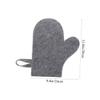 CORHAD 4pcs Water Absorbing Felt Sauna Mittens and Exfoliating Gloves Set for Sauna and Shower, Heat Insulation Hand Protection Mitts, Grey and White Bath Scrubbing Accessories view 3