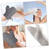 CORHAD 4pcs Water Absorbing Felt Sauna Mittens and Exfoliating Gloves Set for Sauna and Shower, Heat Insulation Hand Protection Mitts, Grey and White Bath Scrubbing Accessories view 4