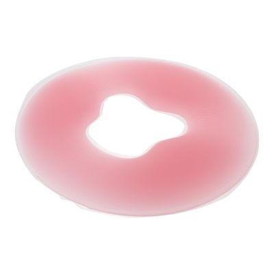 Beatifufu Silicone Face Pillow Cushion for Beauty Salon, round Pink Massage Face down Cushion, Comfortable Spa Prone Headrest for Facial Massage and Relaxation