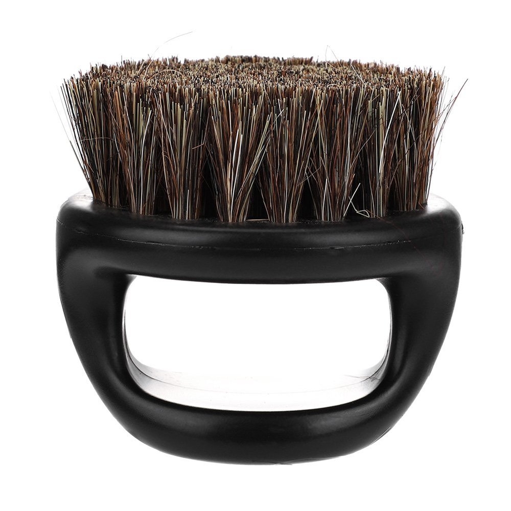 TIKATARER Shaving Brushes For Men, Wild Boar Fur Shaving Brush Beard Mustache Trimming Brush Salon Shaven Tool For Daily Shaving Routine (black handle black hair)