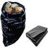 10 Pack British Made Heavy Duty 400 Gauge Large Black Plastic Polythene Builders Bags Size 20 x 30" / 500 x 750mm Durable Rubble Brick Gravel Sand Aggregate Wood Timber Storage Sacks Builders 25kg+ view 1
