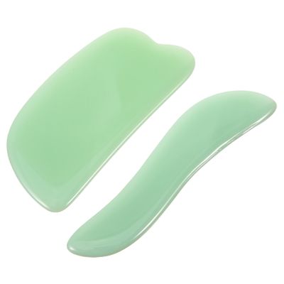 Beaupretty 2pcs Massage Board Guasha Board Massage Scraper Face Scraper Jade Roller for Women Facial Roller Massager for Face Facial Guasha Tool