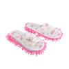 minkissy Peep-toe Mop Slippers Removable Indoor Cleaning Slippers for Dusting Floors Super Absorbent and Easy to Clean for Home Use Pink Floral Design view 1