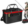Fishing Bucket,Live Bait Bucket | Foldable Fishing Bait Bucket Minnow Bucket Water Resistant EVA Fish Live Container for Adult view 1