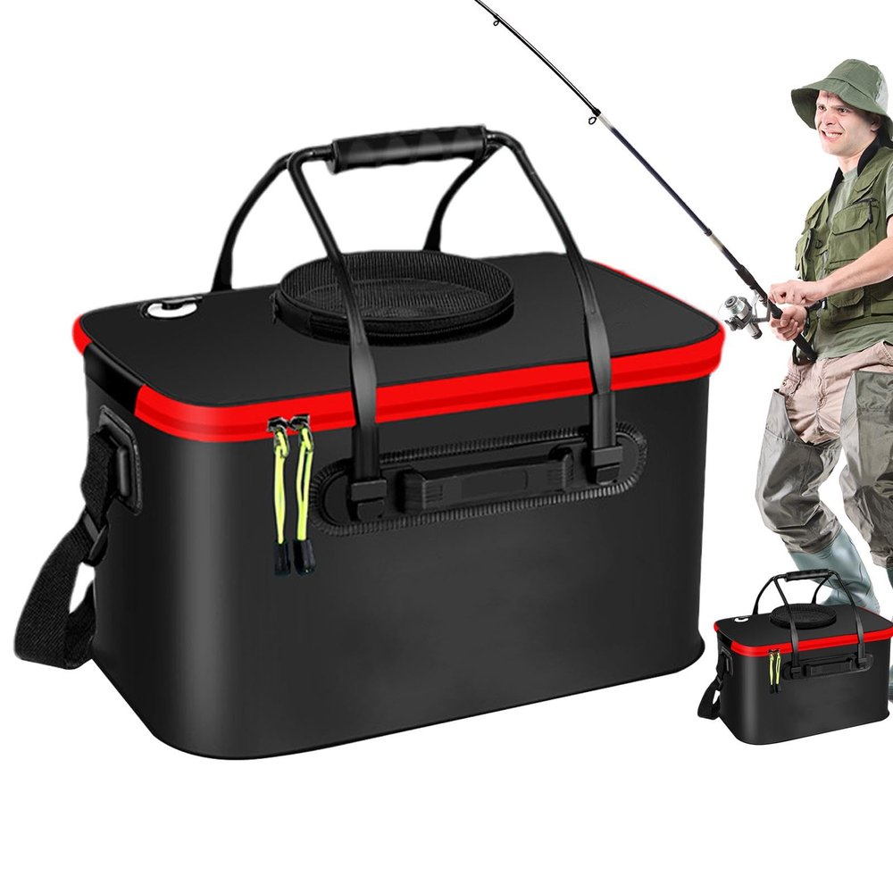 Fish Bucket | Bait Buckets for Fishing - EVA Folding Fish Container Portable Water Resistant for Outdoor Traveling Hiking
