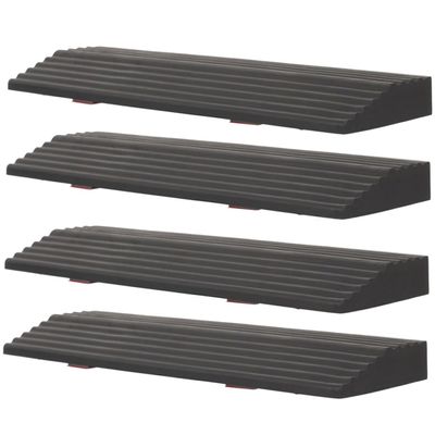 minkissy Sweeping Robot Climbing Mat 4pcs Ramp Pads Indoor Rubber Cleaning Ramp