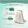 20oz Commercial Cleaning Mop Head Replacements, 3 Pack Heavy Duty Industrial Cotton Looped End String Cleaning Mop Head Refills,Used for Home,Garage,Office and Kitchen,White Mop Refills view 3