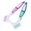 Healeved Denture Brush Double Sided Toothbrush 2pcs with Large Non-Slip Handle Soft Bristles for Effective Denture Cleaning Travel Oral Care Brush Suitable for Braces and False Teeth view 1