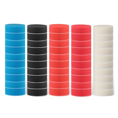3 Inch 50 Pcs Polishing Pad Kit 80mm Foam Sponge Buffing Pads Buffer Pads For Car Sanding, Polishing And Waxing Backing Plate