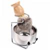 Beatifufu Complete Beard Care Shaving Kit Brush Bowl Beard Gadget for Men Lightweight Practical view 3
