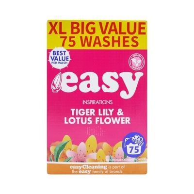 Easy Washing Powder 75 Washes Tiger Lily & Lotus Flower - Tough on Stains Washing Powder Laundry Detergent