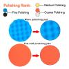 6 Inch Car Buffing Polishing Pads Kit 9 Pcs Foam Polisher Pads Car Buffer Attachment view 3