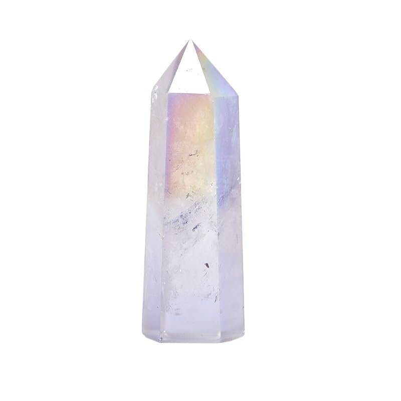 1PC Natural Aura Clear Quartz Crystal Healing Stone Energy Quartz Home Decoration Reiki Polished Stone Chakra Tower(71-80mm)