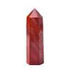 1PC Natural Stone Crystal Red Jasper Healing Obelisk Quartz Tower Ornament for Home Decor Energy Stone Pyramid(70-80mm) view 1