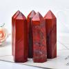1PC Natural Stone Crystal Red Jasper Healing Obelisk Quartz Tower Ornament for Home Decor Energy Stone Pyramid(70-80mm) view 4