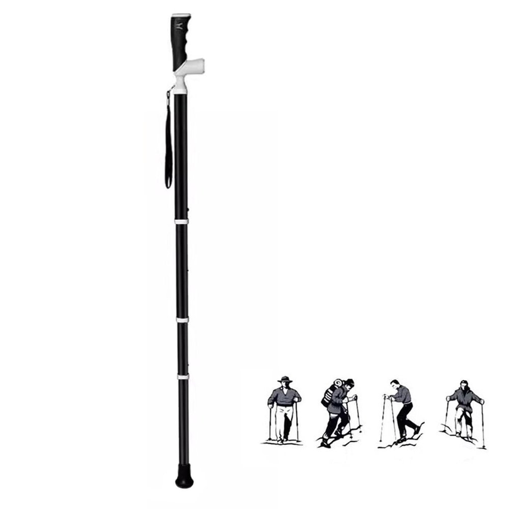 Adjustable Trekking Poles Multifunctional Walking Sticks 90 Rotating Grip Walking Stick for the Elderly Suitable for Travel Mountain Climbing