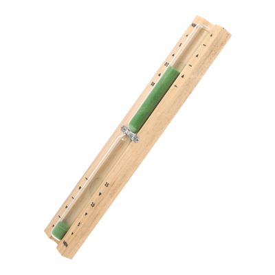 BCOATH 15-Minute Wooden Hourglass Sauna Timer Household Rotating Timer Glass Tube for Dry Steam Room Green