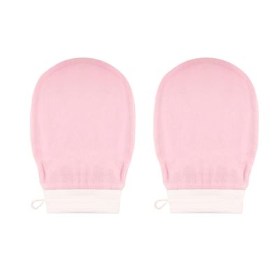 siduytin 2Pcs Bath Gloves Bathing Glove Exfoliating Facial Massage Multi Color for Mitt Rubbing Towel Dead Skin Bathroom Home, Pink
