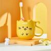 DFJOENVLDKHFE Toothbrush Cup & Mouthwash Cup: Mouthwash Cup Portable For Family Travel Camping, Modern Design For Bathroom(Yellow) view 4