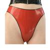 ABWL Latex Briefs for Women,Rubber Female Shorts G-String Thong,Latex Panties Underwear Cosplay Costume Party Clubwear, Red, S view 2
